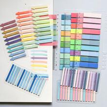 9 Styles Combination 1 Set Multi-Shape Index Labels PET Semi-Transparent Wine Red Series Marker Stickers Student Textbook Record Stickers Reading Notebook Message Stickers School Back To School Supplies Ultra-Thin Index Tabs Back To School Season School Supplies - one-size - View 1