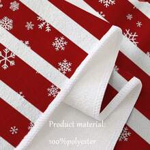 2pcs/Pack Christmas Snowman Cat Pattern Cleaning Cloth, Christmas Decoration, Soft High Absorbent Kitchen Towel, Winter Home Decor, Christmas Gift, Tea Towel, Hand Towel, Suitable For Kitchen, Bathroom Decor, Restaurant Decor, Christmas Decor, Daily Use, Party, Gathering, Dinner - Red - View 4