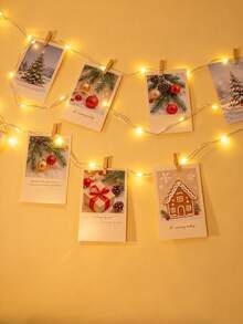 Lampu Hias Natal Fleksibel, Bertenaga Baterai, Cahaya Putih Hangat, Lampu LED 1-5M, Lampu Dekorasi Natal untuk Rumah, Kamar Tidur, Jendela, Pohon Natal, Liburan, Pesta Pernikahan, Musim Dingin, Lampu Dekorasi Pohon Natal - Kulit transparan yang ringan - View 3