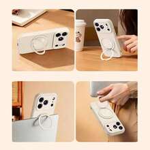 360° Rotating Ultra-Thin Phone Stand Adhesive Multi-Function Horizontal & Vertical Use For Binge-Watching, Desktop Office, Ring Holder - Multicolor - View 2