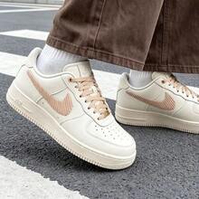 Nike Air Force 1 07 LV8 ESS + Versatile Basic Casual Single-Style Comfortable Fit Support Sneakers Men's White/Light Khaki - Off-white Khaki - View 3
