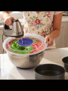 1pc/2pcs Silicone Baking Splash Guard, Suitable For Mixing Bowls, Anti-Splash Kitchen Tool, Can Be Used For Eggs, Batter And Sauces, Suitable For Christmas, Halloween, Thanksgiving, Suitable For Manual And Electric Mixers - Multicolor - View 7