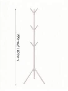 Freestanding Coat Rack With Multi-Hook Layered Design For Clothes, Bags And Hats. Stable Tripod Base Prevents Tipping. Multiple Colors Available. Space-Saving Minimalist Style, Ideal For Entryways And Bedrooms. - Multicolor - View 11