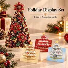 Bộ làm cây thông Noel đính hạt DIY hoàn chỉnh - Cây mini để bàn thủ công, gồm hạt 5 màu và phụ kiện chim mùa đông đuôi đỏ, không cần keo, phù hợp trang trí lễ hội tại nhà, bàn làm việc và hoạt động thủ công - Phiên bản nâng cấp - Xem 9
