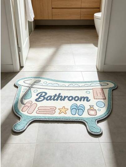 1 pièce Tapis de bain mignon, Décoration de chambre Automne/Hiver, Petit tapis, Tapis, Décoration de la maison, Tapis de salon, Petit tapis de salon, Tapis de chambre, Décoration de la maison de salon