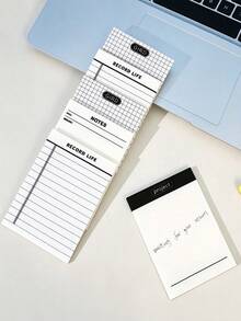 4pcs/Pack PET Multi-Functional Semi-Transparent Sticky Notes, Key Point Marking Sticky Notes, Planning Notes Grid Record Reusable Sticky Notes, Schedule Marking Sticky Notes, Grid Record Reusable Sticky Notes, Waterproof INS Creative Minimalist Sticky Notes, Memo Reusable Sticky Notes - one-size - View 5