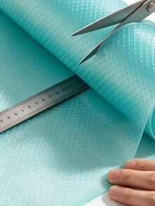 1 Roll Light Blue Raised Dot Style, EVA Cabinet Liner, Waterproof, Oil Proof, Moisture-Proof, Dustproof, Anti Slip, Easy To Clean, Fresh And Simple Style, Drawer Pad, Suitable For Cabinet Refrigerators, Party And Christmas Decorations. - View 6