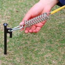 1pc/3pcs/5pcs Heavy Duty Rust-Proof Stainless Steel Shock Absorbing Spring Hooks, Tension Buffer Connectors, Suitable For Tent Canopy Ropes, Ground Stakes, Hammocks, Pet Leashes, Backyard BBQ Awnings, Outdoor Camping Accessories - Multicolor - View 1