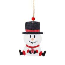 1pc New Christmas Wooden Hanging Ornament, Christmas Tree Wooden Craft Pendant, Christmas DIY Decorative Hanging Tag Small Gift - one-size - View 5