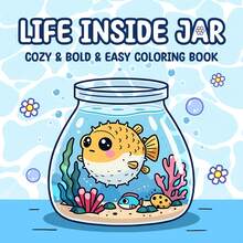 24-Page Coloring Book With Colored Pages, Upgraded Thick Paper, 1 Book World In A Bottle Adult Coloring Book, Clear Lines And Exquisite Patterns-Perfect Gift For Family And Friends, Suitable For Halloween, Mother's Day, Christmas And Other Holiday Gatherings - World In a Bottle Coloring Book - View 8