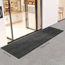 1pc Long Runner Rug Kitchen Mat Entryway Door Mat Foot Mat Long Kitchen Mat Non-Slip Carpet Bathroom Door Mat Home Door Mat Entrance Mat Dirt-Resistant Door Mat Hallway Carpet Suitable For Kitchen, Living Room, Hallway, Bathroom Entrance - Gray Stripes - View 11