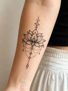 30pcs Henna Temporary Tattoos, Waterproof, Sweat-Resistant, Easy To Use - Black - View 8