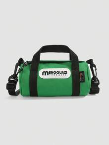 1 buah Tas Tangan Kasual Kanvas Colorblock untuk Anak Laki-laki dan Perempuan dengan Penutup Resleting, Tas Selempang, Cocok untuk Semua Musim dan Penggunaan Sehari-hari - A - View 13