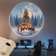 Atmosphere Christmas Tree LED Projector Light, Can Project Images On Bedroom Walls Or Ceiling, Suitable For Christmas Party Decoration, Birthday Gift And Valentine's Day Gift - Khaki - View 16