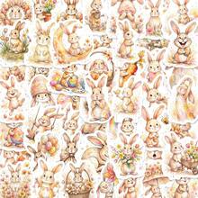 50pcs Animal Series Watercolor Style Cartoon Stickers, Suitable For Laptop, Diary, Scrapbook, Phone Case, Backpack, Envelope, Helmet, Desk, Book, Gift Seal, Packaging Label, DIY Decoration, Refrigerator, Luggage - Multicolor - View 7