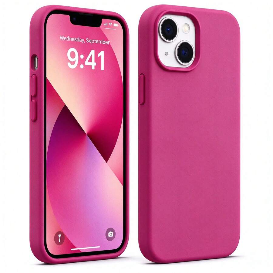 原裝矽膠手機殼，相容 iPhone 13 14 15，[軍規級防震保護] 柔軟防刮微纖維內襯矽膠殼，相容 iPhone 16 Pro Max 17 Pro Max 18 Pro Max XS Max XR 7 8 Plus SE2022 6s 6s Plus 12 Mini 11 - 火龍果 - 查看 1