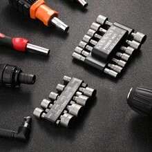 14pcs Heavy Duty Metric Nut Wrench Socket Set, 1/4 Inch Hex Shank Socket Wrench Heads, Suitable For Electric Drill Accessories, Suitable For Removing Nuts And Bolts, Suitable For DIY And Professional Repair - Socket - View 6