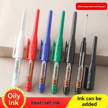 45mm Long Deep Hole Woodworking Marking Pen With Ink, Waterproof Long Tip Marking Pen, White Black Blue Red Green Ink, Multi-Purpose Woodworking Construction Marking Hand Tool - Sets - View 4