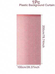1pc/4pcs 100*200cm Rose Gold Small Square Plastic Rain Curtain Backdrop, Home Wall Decor, Glitter Curtain, Birthday, Wedding, Graduation, Holiday Party Background Decoration - Rose Gold - View 2