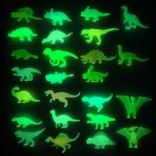 12 Model Dinosaurus Bercahaya, Mainan Dinosaurus Fluorescent yang Bersinar dalam Gelap, Patung Dinosaurus Mini Kecil - MultiWarna - View 4
