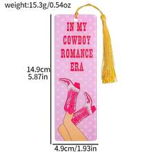 Romantic Pink Denim Acrylic Bookmark, Popular Spicy Read Merchandise From Booktok, A Fun Reading Gift For Fans Of Denim Romance Novels, Western-Style Enthusiasts And Book Lovers - One Size Fits All - View 3