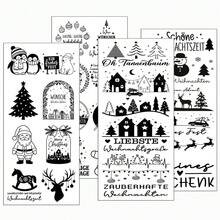 4pcs/Set German Christmas Quote Theme Patten UV Transfer Stickers - For DIY Crafts, Mugs, Laptops & Water Bottles, Self-Adhesive Plastic Decals, DIY Mug Decoration, Laptop Decals, Holiday Decorations, Festive Designs, Highquality Prints - Multicolor - View 2