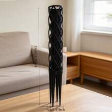1 cây cọc rêu rỗng cho cây leo, cọc đỡ cây dạng lưới 35cm, giàn leo in 3D cho cây trầu bà, Monstera, thường xuân trồng trong chậu trong nhà - B-đen - Xem 2