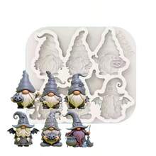 Christmas Halloween 6-Cavity Faceless Gnome Silicone Mold For Resin, Aromatherapy, Plaster, Car Decor, Multi-Purpose - Dwarfs - View 5