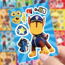 8pcs Creative Recomposable Sticker Set, Diverse Cartoon Characters With Equipment And Accessory Patterns, Freely Detachable And Combinable For Creative Assembly, Suitable As Scrapbook Layout Material, Photo Album Decoration Sticker, Backpack, Luggage, Stationery Case Decoration And Modification, Exquisite Printing With High Color Saturation, Strong Adhesive Backing And Easy To Peel, Applicable For DIY Handmade Creation And Daily Object Beautification, Easily Create Personalized Decorative Effects Full Of Creativity - Multicolor - View 5