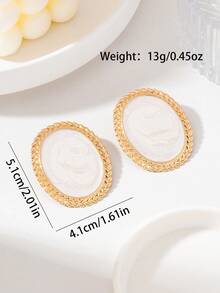 1 Pair Fashion Personalized Round Oil Drop Women's Stud Earrings For Daily Wear - Round Drop Earrings - View 4