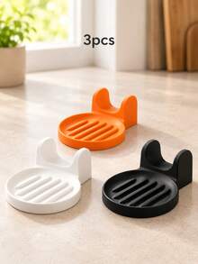 3pcs/1pc Multifunctional Kitchen Draining Rack - Pot & Utensil Holder With Drip Tray, Heat-Resistant Kitchen Rack, Desktop Cooking Utensil Organizer, Anti-Stain Kitchen Rack, Suitable For Chopsticks, Spoons, Forks, Spatulas, Heat-Resistant Draining Rack, Suitable For Stove And Kitchen Countertop, Space-Saving Kitchen Storage Tool, Home Kitchen Accessory - Multicolor - View 4