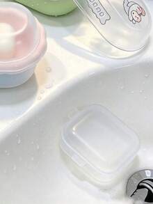 Double Layer Soap Box With Lid, Creative Cute Portable Dust-Proof Lightweight Space-Saving Draining Soap Storage Rack, Bathroom Accessories, Travel Essentials, Desktop Living Room Home Decor, School Dorm Supplies - Soap Box - View 16