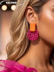 Handmade Minimalist Wooden Elegant Earrings, Vacation Style - Wooden Earrings - View 10