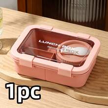 1pc Lunch Box, Divided Food Storage Container Set, Microwave Bento Box, Insulated Lunch Bag, Snacks, Lunch, Portable Travel Set, Suitable For Christmas Gifts, Student Back To School, Birthday Gifts, Souvenirs - Multicolor - View 11