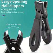 Thickened Wide Mouth Anti-Splash Nail Clipper, Single Large Opening Nail Cutter Suitable For Thick/Hard Nails, Sharp Toenail And Fingernail Manicure Tool - A - View 3