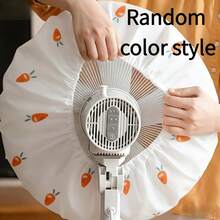 5/3/1pc Electric Fan Dust Cover - PVC Plastic Dust Protection Cover, Suitable For All Fans, All-Season Easy Clean Design, Home And Office Dual Use, Ruffle Edge Style, Minimalist Appearance, Sturdy Structure, Office Accessory, User Essential - Multicolor - View 1