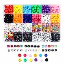 1 Box 24 Grids Colorful Acrylic Round Beads & A-Z Alphabet Letter Beads, Mixed Loose Beads For DIY Bracelet Necklace Keychain Jewelry Making - 24 Slots - View 8