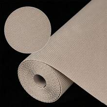 1 Roll 11.8*39.4 Inch Drawer Liner, Moisture-Proof, Mold-Proof, Dust-Proof, Non-Slip, Beige Refrigerator Mat, Kitchen Waterproof And Oil-Resistant - Khaki - View 1