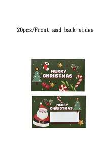 10/20pcs Christmas Scratch-Off Cards, Customizable Handwritten Prize Cards, Romantic Reward Coupons, Party Game Prizes And Raffle Cards, Custom Content Gift Vouchers, Christmas Game Cards - Multicolor - View 10