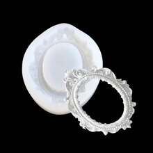 DIY European Style Carved Frame Photo Frame Aromatherapy Plaster Candle Diffuser Stone Handmade Resin Desktop Decor Silicone Mold - White - View 8