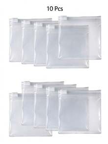 20/10/5pcs Small Item Storage Bags, 5/10/20pcs Reusable Small Jewelry Storage Bags, Zipper Jewelry Bag Set, Bait Bag Jewelry Storage Bag Self-Sealing Storage Device And Travel Accessories - Multicolor - View 14