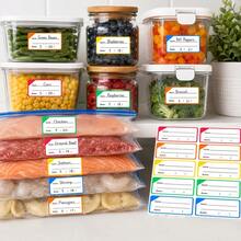100pcs (10 Sheets) Frozen Food Label Stickers, Colorful Food Storage Labels, Writable Kitchen Labels, Suitable For Meal Prep, Refrigerator Organization, Storage Cabinets And Freezer Bag Classification - Set - View 9