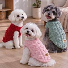 3PCS Pet Flannel Sweatshirt Vest Autumn Winter Dogs Warm Clothes Fleece Dog Sweater Apparel Suitable For Chihuahua Yorkshire Terrier Maltese - Multicolor - View 4