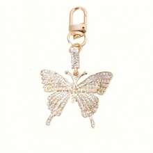 30 cái móc khóa hình bướm pha lê màu sắc bằng hợp kim kim loại đính đá rhinestone sáng tạo, mặt treo túi xách cho nữ, vòng móc chìa khóa làm quà tặng - Một cỡ - Xem 5