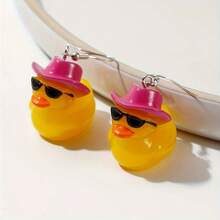 Creative Cute Cartoon Duck Earrings - Multicolor - View 6