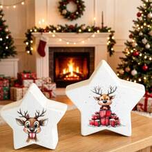 4pcs/Set Funny Christmas Reindeer Theme Patten UV Transfer Stickers - For DIY Crafts, Mugs, Laptops & Water Bottles, Self-Adhesive Plastic Decals, DIY Mug Decoration, Laptop Decals, Holiday Decorations, Festive Designs, Highquality Prints - Multicolor - View 5
