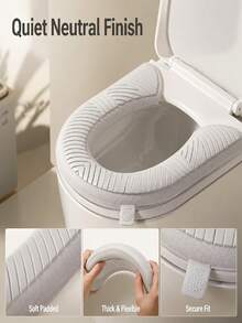 [All-Season Thickened Toilet Seat Cover]Say Goodbye To Cold, Soft And Unrestricted, Easy To Clean With Wet Wipes. A Must-Have For Home Bathrooms - Multicolor - View 9