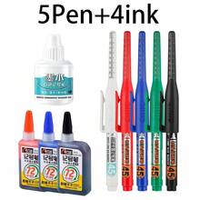 45mm Long Deep Hole Woodworking Marking Pen With Ink, Waterproof Long Tip Marking Pen, White Black Blue Red Green Ink, Multi-Purpose Woodworking Construction Marking Hand Tool - Sets - View 8