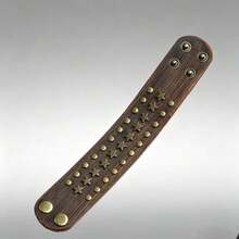 2pcs Vintage Fashion Textured Bracelets, Suitable For Daily Vintage Sports Style Outfit, Unisex, Exquisite Gift For Men And Women - Brown - View 6