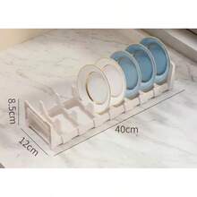 Integrated White Silent Steel Ball Slide-Out Dish Rack, Kitchen Countertop Organizer Cabinet Tableware Storage Rack, Dish Drainer Rack, Easier To Pull Out - White - View 11